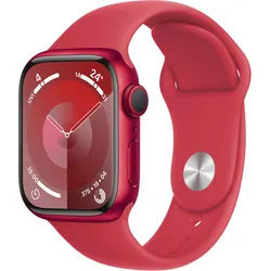 Apple Smartwatch »Watch Series 9 GPS Aluminium 41mm M/L«, (Watch OS 10 Sport Band) Apple rot