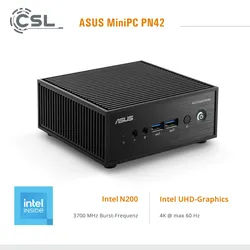ASUS Mini-PC "Mini-PC ASUS PN42 Intel N200 Windows 11", schwarz, Microsoft Windows 11 Home (64 Bit), 8 GB RAM 4.000 GB SSD, Desktop-PCs