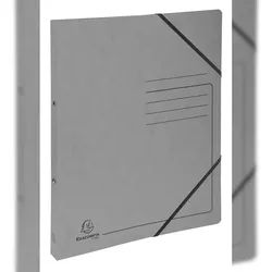 Exacompta 542561E 10x Ringhefter 2 Ringe 15mm, Colorspan-Karton bedruckt - A4 - Grau