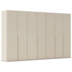 LeGer Home by Lena Gercke Kleiderschrank Schrank Garderobe Ankleide Schlafzimmer Flur SERINA Eyecatcher (3 verschiedene Ausstattungen BASIC/CLASSIC/PREMIUM (inkl. SOFT-CLOSE) in 6 Breiten (101 - 401 cm) mit Front Glas oder Dekor MADE IN GERMANY beige 351 cm x 223 cm x 61 cm