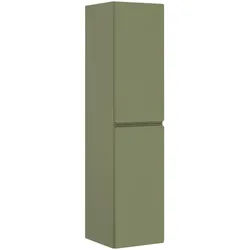 Welnova Hochschrank , Grün , Glas , 4 Fächer , 35x150x33 cm , FSC Mix , hängend , Badezimmer, Badmöbel, Midischränke