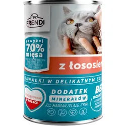 Frendi-Stücke in delikater Sauce mit Lachs für Katzen 10x400g + 2x400g GRATIS!!!