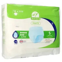 Lifemed® Inkontinenzhose "SUPER", hautfreundlich, Einweg Inkontinenzslip mit einem starken Saugkern, 1 Packung = 14 Stück, Größe S