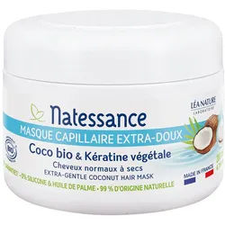 Natessance Sanfte Haarmaske Bio-Kokosnuss und pflanzliches Keratin