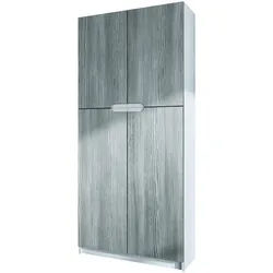 Vladon Büroschrank Logan Fronten in Avola-Anthrazit , Holzwerkstoff , 82x185x37 cm , Büromöbel, Büroschränke, Aktenschränke