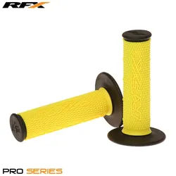 RFX Paar Zwei-Komponenten-Griffe Pro-Serie schwarze Enden (Gelb/Schwarz), schwarz