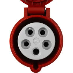 Einbausteckdose CEE 32A Steckdose 400V 5P 70x70 mm VDE TP Electric 3107-321-1670