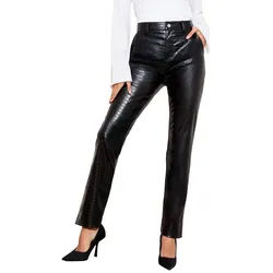 Friends Like These Lederhose Friends Like These Kunstlederhose, Regular (1-tlg) schwarz 48 (GB: 20)