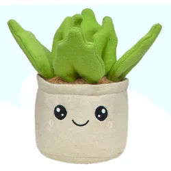 Avelia Plüschfigur , Creme, Hellgrün , Textil , Füllung: Baumwolle (recycelt) , 20 cm , EN 71, Organic Content Standard (Ocs) 100 , bio , Spielzeug, Kuscheltiere