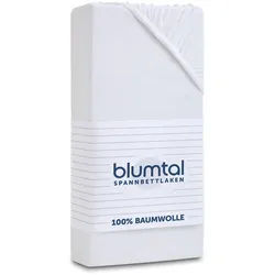 Blumtal Spannbettlaken 2er Set 90/200/30 cm Weiß , Textil , Uni , 90x200 cm , Oeko-Tex® Standard 100 , Heimtextilien, Bettwäsche & Leintücher, Leintücher, Bettlaken