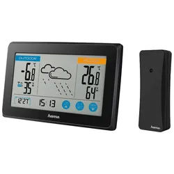 Hama Wetterstation Touch schwarz 186314 Wetterstation