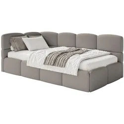 Selsey Jugendbett Cloudy links Bouclé Grau , Textil , 90x200 cm , Babymöbel & Kindermöbel, Kinderzimmer & Jugendzimmer, Kinderbetten, Kinderbetten & Jugendbetten