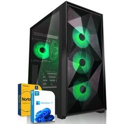 SYSTEMTREFF Gaming-PC (Intel Core i7 11700F, RTX 3050, 32 GB RAM, 1000 GB HDD, 512 GB SSD, Luftkühlung) schwarz