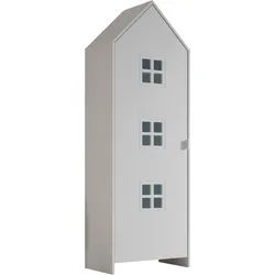 Kinderkleiderschrank Casami ca. 58x171x37 cm Weiß