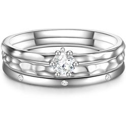 Glanzstücke München - Ring Sterling Silber Zirkonia in Silber Ringe Damen