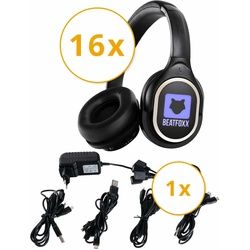 Beatfoxx SDH-340/16 Silent Disco V2 Kopfhörer Set + Ladegerät