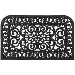 Relaxdays FUßMATTE , Schwarz , Kunststoff , 75x45 cm , Teppiche und Böden, Schmutzfangmatten, Fußmatten