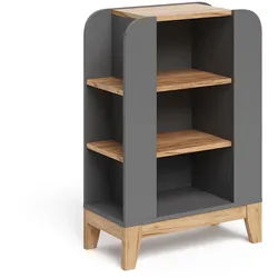 VitaliSpa Kinderregal Malia Grau 60 x 88 cm mit 9 fächern , Eiche Artisan, Grau , Holzwerkstoff , Rechteckig , 60x88x30 cm , Babymöbel & Kindermöbel, Babyzimmer, Babyregale & Kinderregale