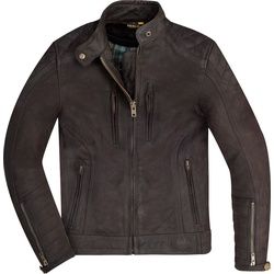 Merlin Mia Damen Motorrad Lederjacke, braun, Größe L