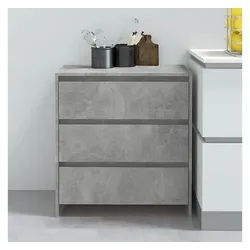 vidaXL Sideboard NA Sideboard Betongrau 70x41x75 cm Spanplatte grau