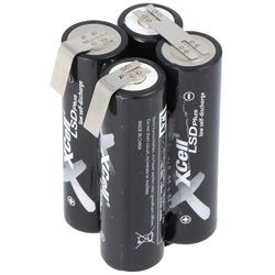 Akku passend für Makita 6722D, 6722DW, 6723DW, ersetzt Makita TL00000012 CS-MKT672PW, 4 x APFT2100-1 4er-Würfel NiMH Mignon AA AkkuPack 4,8 Volt mit Anschlussfahnen