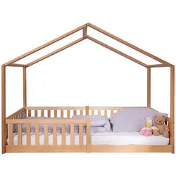 tiSsi Hausbett , Buchefarben , Holz , Buche , massiv , nur wie online abgebildet bestellbar , 90x200x161 cm , Babymöbel & Kindermöbel, Kinderzimmer & Jugendzimmer, Kinderbetten, Spielbetten