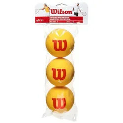 Wilson Tennisball Starter Foam Balls 3 Pack Stage 3 (Rot) - Play And Stay Ball orange|rot