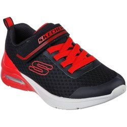 Skechers MICROSPEC MAX GORVIX Sneaker Bungee-Schnürung mit verstellbarem Klettverschluss rot|schwarz 33.5Blauband