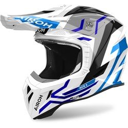 Airoh Aviator Ace 2 Ground Motocross Helm, weiss-blau, Größe XL