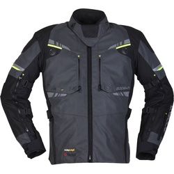 Modeka Taran Flash Motorrad Textiljacke, schwarz-grau, Größe XL für Männer