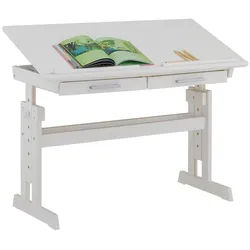 Idimex Kinderschreibtisch Olivia , Weiß , Holz , Kiefer , Mode , 109x130x55 cm , FSC Mix , Arbeitszimmer, Schreibtische, Jugend- & Kinderschreibtische