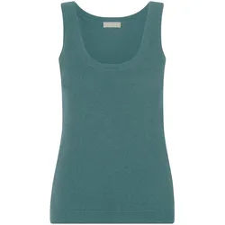 Le top en maille 100% cachemire include turquoise