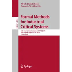 Formal Methods For Industrial Critical Systems, Kartoniert (TB)