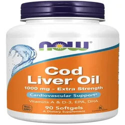 NOW Foods Lebertran Extra Stark 1.000 mg 90 St