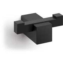 ZACK Doppel-Handtuchhaken CARVO Edelstahl matt schwarz Handtuchhalter