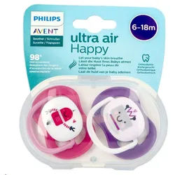 Philips Avent Ultra Air Happy Schnuller 6-18 Monate, Papa blau