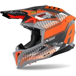 Airoh Aviator 3 Wave Carbon Motocross Helm, orange, Größe M