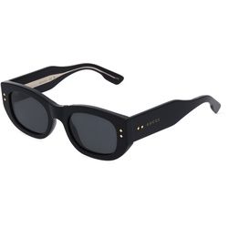 Gucci GG1215S Damen-Sonnenbrille Vollrand Eckig Kunststoff-Gestell, Schwarz
