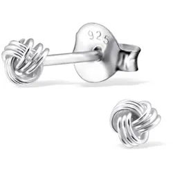 Order & Smile Schmuck Paar Ohrstecker Ohrstecker Knoten aus 925er Silber silberfarben