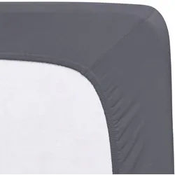 Florella Spannleintuch , Dunkelgrau , Textil , 180-200x200-220 cm , Oeko-Tex® Standard 100, Oeko-Tex® Made IN Green , Rundumgummi, bügelfrei, für Wasserbetten geeignet, rutschfest auf der Matratze, Spezialgummi für unermüdliche Elastizität, weich und anschmiegsam, formstabil und langlebig, perfekter Sitz, spielend leicht zu überziehen, besonders dehnbar, absolut faltenfreier Sitz, allerhöchster Komfort, geeignet für Boxspringbetten , Heimtextilien, Bettwäsche & Leintücher, Leintücher, Spannleintücher