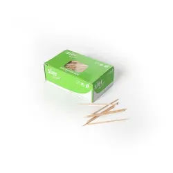 Sier Disposables Cocktail Picker Holz, Cocktailpicker für umweltbewusste Partys und elegante Speisendekoration, Maße (Ø x L): 2 x 65 mm, 5x 1000 Stück