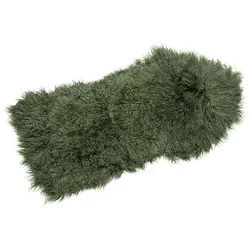 Tibetlammfell Albrecht grün, Designer Thomas Albrecht, 3x100x50 cm