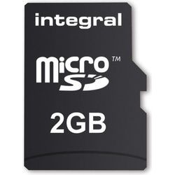 Integral MICROSD MEMORY CARD (microSD, 2 GB), Speicherkarte, Schwarz