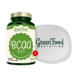 GreenFood Nutrition Bcaa 2:1:1 + Kapselbehälter Kapseln 120 St