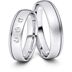 Partnerringe / Freundschaftsringe Singen 925er Silber - 5253