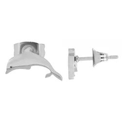 Adelia ́s Paar Ohrhänger Damen Ohrstecker aus Edelstahl silberfarben