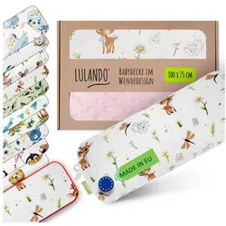 Babydecke LULANDO 100x75 cm flauschige Kuscheldecke für Neugeborene, Lulando, antiallergisch, pflegeleicht, 100% Baumwolle