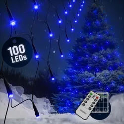Netzlichterkette Blau 100 LEDs 120x120cm