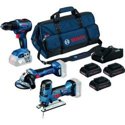 Bosch Professional, Elektrowerkzeugset, Akku-3-tool KIT BOSCH 18 V