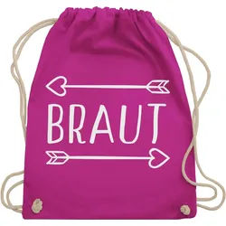 Shirtracer Turnbeutel Braut Pfeile, JGA Junggesellenabschied Frauen rosa
